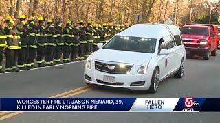 Procession brings Lt. Menard home to Worcester
