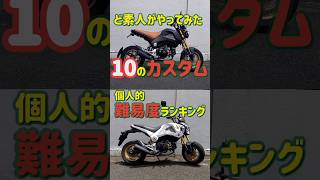 バイクカスタム難易度ランキング(HONDAグロム)