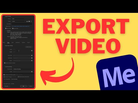 Export video in Media Encoder