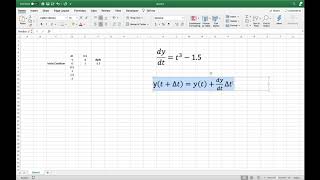 Euler's Method using Excel and Python