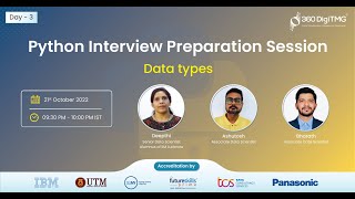 Python Interview Preparation Session | Data Types | Day 3 | 360DigiTMG