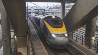 Eurostar Class 373 (3211 \u0026 3212) takes the flyover at Stratford International - 9Z64