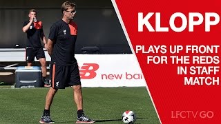 Klopp plays up front in LFC staff match