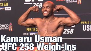 UFC 258 Weigh-Ins: Kamaru Usman cuts it close