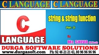 C language ||string & string function Part - 2 by Shiva