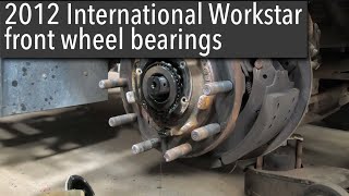 International work star, spicer front axle bearing replacement