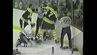 Boston Bruins Chicago Blackhawks Late 1960s-Early 1970s Fights and Rough