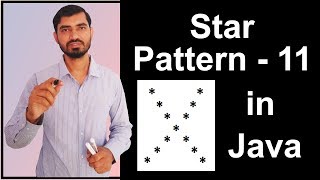 Star Pattern - 11 Program (Logic) in Java by Deepak