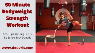 50 Minute Hip, Core & Leg Strength | Bodyweight Workout At Home Workout