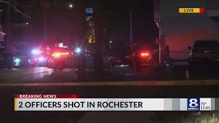Two RPD officers shot on Bauman Street in Rochester