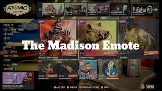 Fallout 76 - The Fallout 1st monthly free item dec - The Madison Emote - no commentary