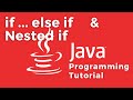 Nested if & Multiple selection control structures - Java programming tutorial for beginners