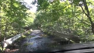 湯の里林道 → 知内町道 [ #知内町 1080p 車載動画 2015 砂利道ドライブ]：道道812号交点～国道228号交点