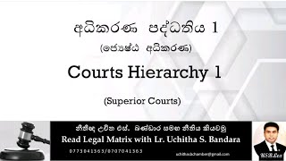 Courts System in Sri Lanka 1(Superior courts) අධිකරණ පද්ධතිය 1 (ජ්‍යෙෂ්ඨ අධිකරණ)