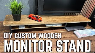 DIY How to Build a Custom Modern Monitor Stand | Desk Shelf [4K]