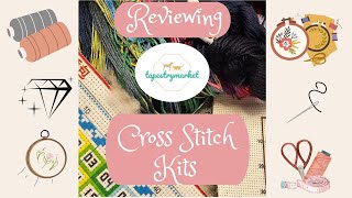 REVIEWING TAPESTRY MARKET GORGEOUS STAMPED CROSS STITCH KITS \u0026 ACCESSORY!!#tapestrymarket