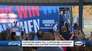 Former President Bill Clinton to campaign for Kamala Harris in New Hampshire on Friday