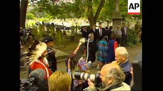 UK: REMAINS OF SIOUX INDIAN CHIEF TO BE TAKEN TO BURIAL SITE IN THE US