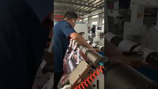 #shorts Our operator is now debug paper slitting machine. This is first step of running slitter.