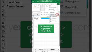 Split Cells in Excel 😏 #msexcel  #myexcelonline #excel #shorts