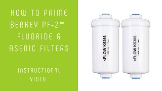 How To Prime Your Berkey PF-2 Fluoride and Arsenic Filters