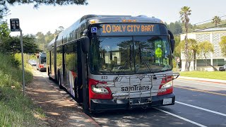 ⁴ᴷ⁶⁰ Terra Nova HS | SamTrans 2019 New Flyer XD60 #823 on Route 10