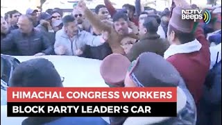 In Himachal Congress Tussle Over Chief Minister, Leader’s Car Blocked