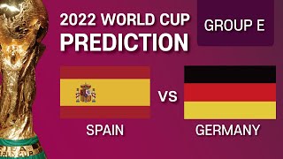 ⚽️2022 FIFA World Cup Draw Qatar : Predictions ⚽️Group E :  Germany vs Spain ワールドカップ 월드컵  विश्व कप