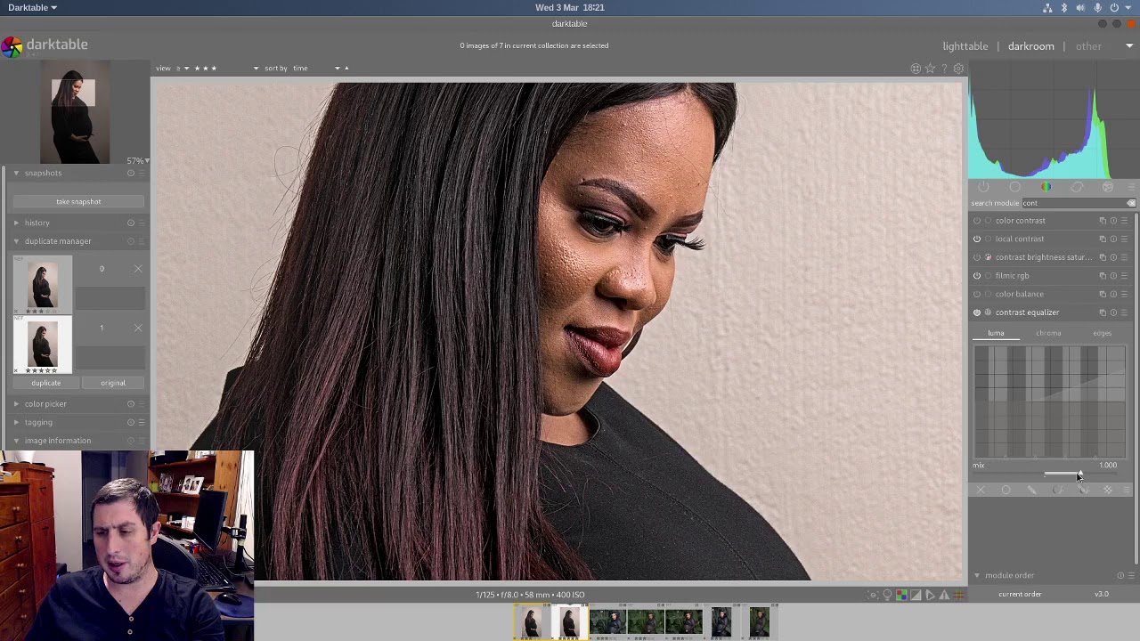 Processing A Portrait In Darktable Youtube