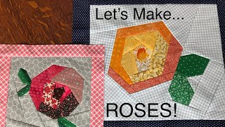 Rose Quilt Block Scrap Buster!