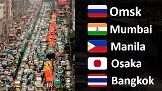 Top 50 worst traffic cities in the world