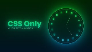 CSS Gradient Circle Text Animation || using HTML & CSS & JavaScript Project 87