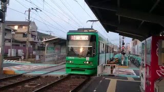 広島電鉄3950形3953号『GreenLiner』2号線宮島口行き 高須到着