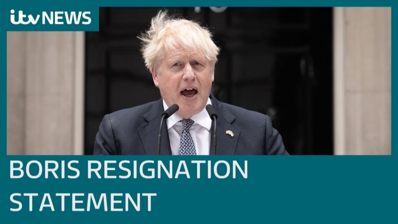 Boris Johnson Resignation Statement - Watch ITV News Special Live ...