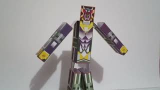 Foldabots Papercraft Review Metrotren. (Papertoy Train Robot Origami Transform Papercraft)