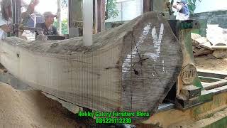 Wow...Penasaran Dibuatnya🤔kayu jati Lengkung perhutani Blora Sawmill Indonesian Sawing,Wood working
