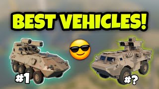 Ranking The New Best GROUND VEHICLES In War Tycoon!