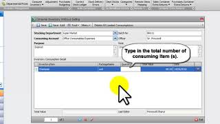 How to record Item Consumption
