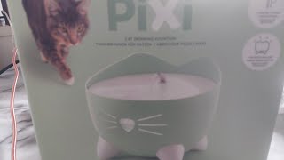 catit pixi water fountain. unboxing and using.