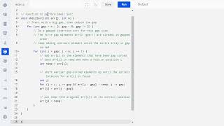 C Program to Implement Shell Sort || Shell Sort Code in C || Coding Guide for Beginners #programming