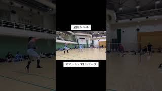 スマッシュ＆レシーブ参考にどうぞ🏸社会人全国レベル連続スマッシュ🔥カッコよすぎる🏸現役じゃないのが更に🫣レシーブ硬すぎ #気合いと根性 #バドミントン #スマッシュ #レシーブ #静岡リーグ