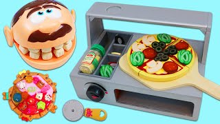 Feeding Mr. Play Doh Head Huge Pizza Party with Baking Oven Playset!