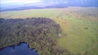 drone video  blue lake, Republic of Congo, Lessio Louna, Lefini