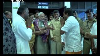 Chandrababu Receives Narendra Modi At Tirupati Airport