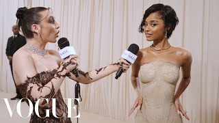 Tyla Embodies an Hourglass at the Met | Met Gala 2024 With Emma Chamberlain