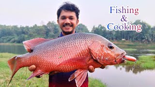 ലൂറിൽ അടിച്ച ഹെവി ചെമ്പല്ലി | Big Red Snapper Catch Clean Cook