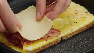 Crispy Breakfast Sandwich - Most Delicious One Pan Egg Toast