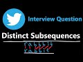 Distinct Subsequences - Dynamic Programming - Leetcode 115 - Python
