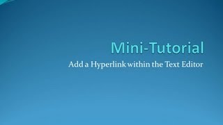 Add Hyperlink in Text Editor-Flash
