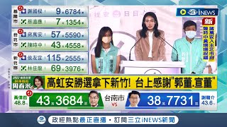 高虹安殺出藍綠重圍 勝選拿下新竹成新竹首位女市長 台上感謝\